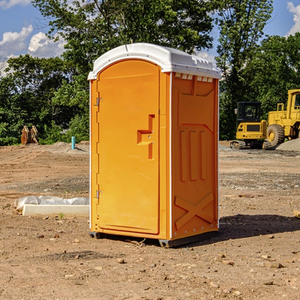 how often are the portable toilets cleaned and serviced during a rental period in Cove